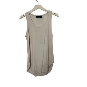 MIMI & DOTTIE Ivory Ribbed Tank Top Women's Size Small